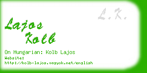 lajos kolb business card